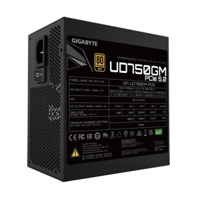 GIGABYTE UD750GM PG5 unidad de fuente de alimentacion 750 W 204 pin ATX ATX Negro