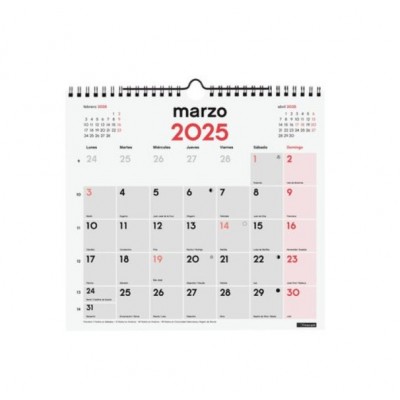 CALENDARIO 2025 NEUTRO PARED ESCRIBIR M 265X245MM FINOCAM 780060025