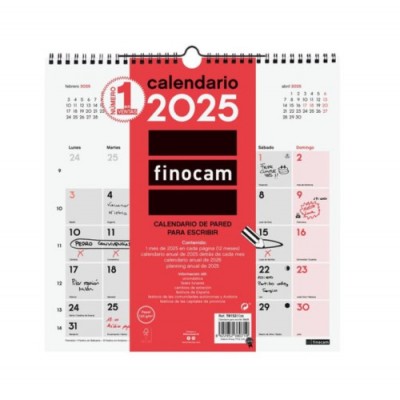 CALENDARIO 2025 NEUTRO PARED ESCRIBIR 300X300MM FINOCAM 781520025