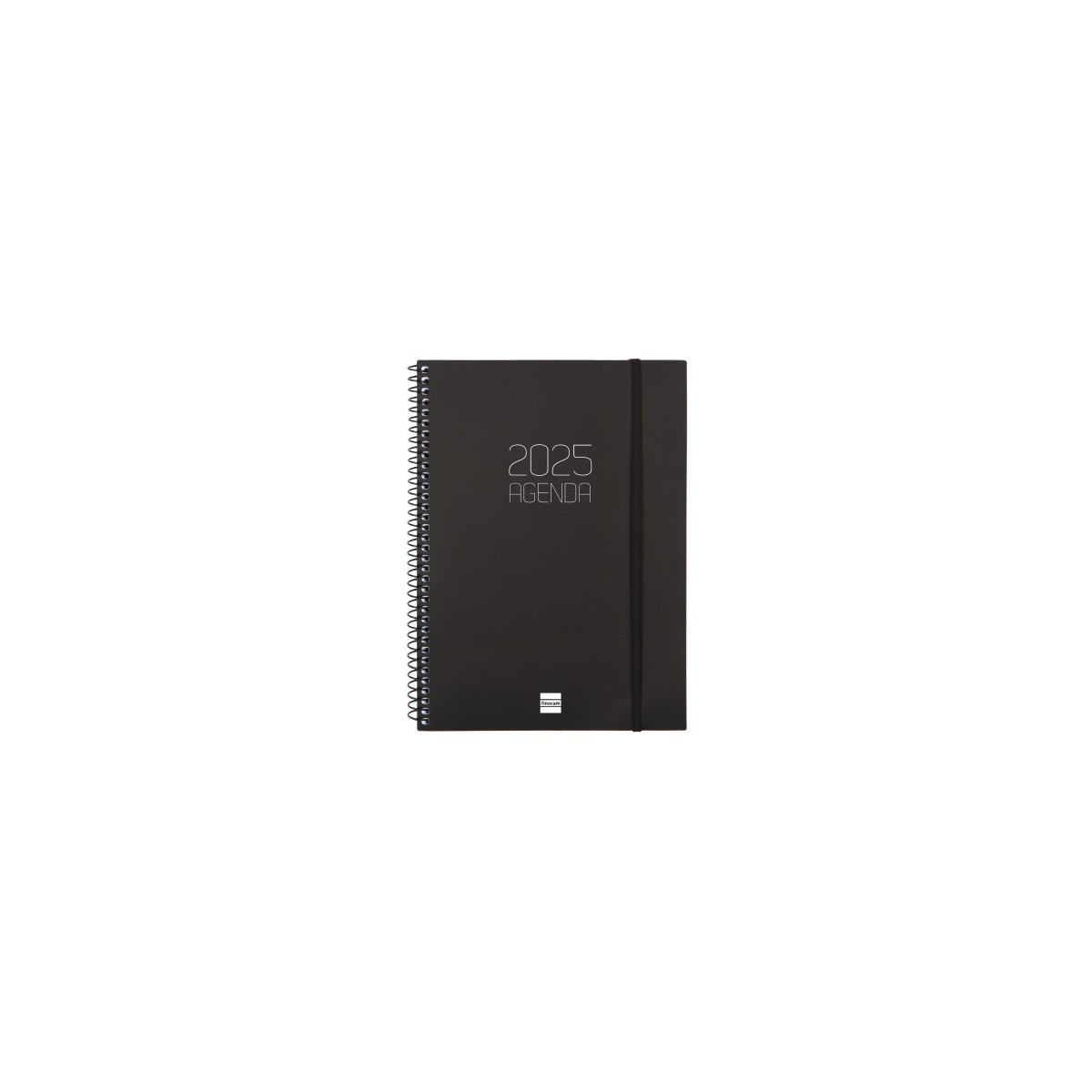 AGENDA 2025 BASIC OPAQUE E10 155X212MM SEMANA VISTA HORIZONTAL NEGRO FINOCAM 742766025