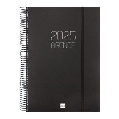 AGENDA 2025 BASIC OPAQUE E40 210X297MM DIA PAGINA NEGRO FINOCAM 742926025