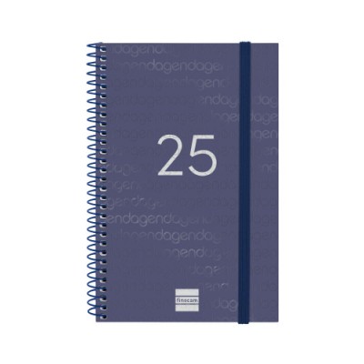 AGENDA 2025 BASIC YEAR E5 117X181MM SEMANA VISTA HORIZONTAL AZUL FINOCAM 741441025