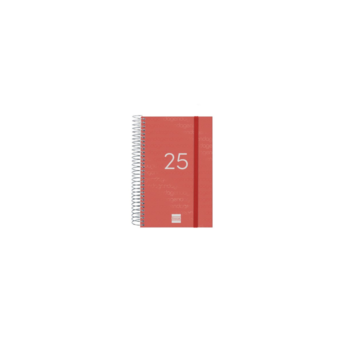 AGENDA 2025 BASIC YEAR E5 117X181MM DIA PAGINA ROJO FINOCAM 741093025