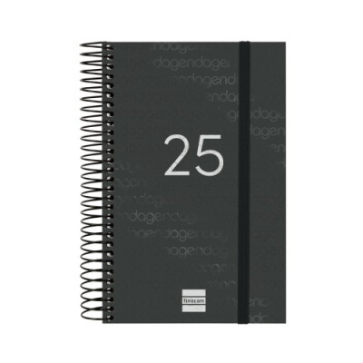 AGENDA 2025 BASIC YEAR E5 117X181MM DIA PAGINA NEGRO FINOCAM 741096025