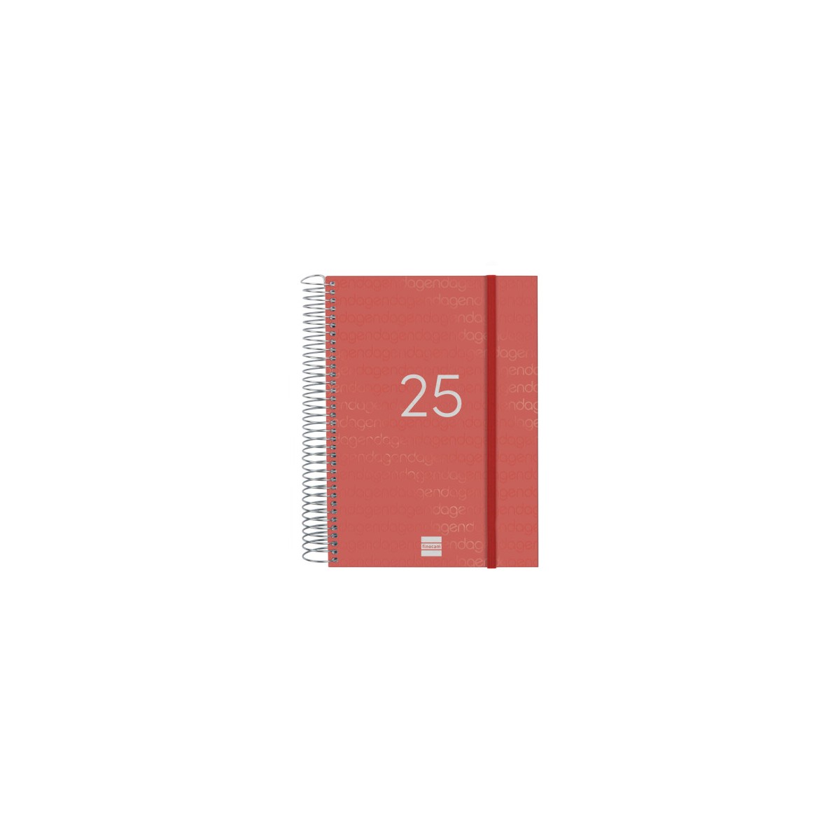 AGENDA 2025 BASIC YEAR E10 155X212MM DIA PAGINA ROJO FINOCAM 741103025