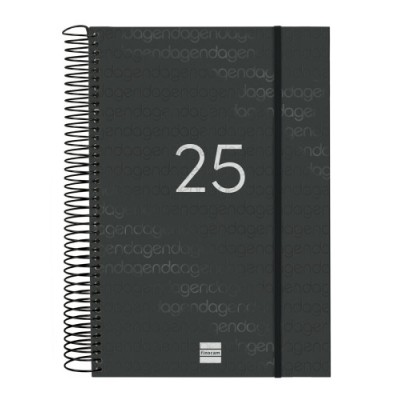 AGENDA 2025 BASIC YEAR E11 165X242MM DIA PAGINA NEGRO FINOCAM 742076025