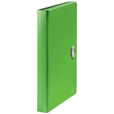 CARPETA POLIPROPILENO ACORDEON 5 POSICIONESBOLSILLO FRONTAL BROCHE GIRATORIO A4 RECYCLE VERDE LEITZ 46240055