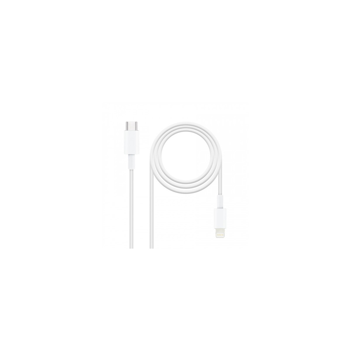 TooQ 10100601 cable de conector Lightning 1 m Blanco