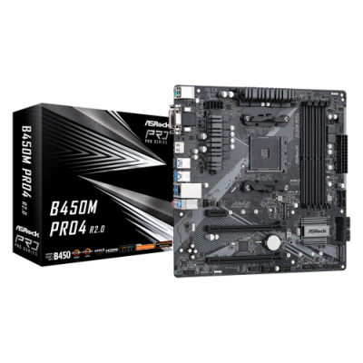 Asrock B450M Pro4 R20 AMD B450 Zocalo AM4 micro ATX