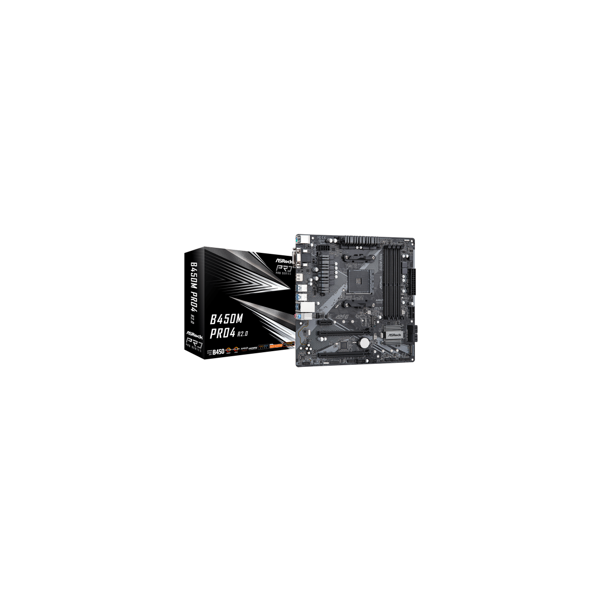 Asrock B450M Pro4 R20 AMD B450 Zocalo AM4 micro ATX