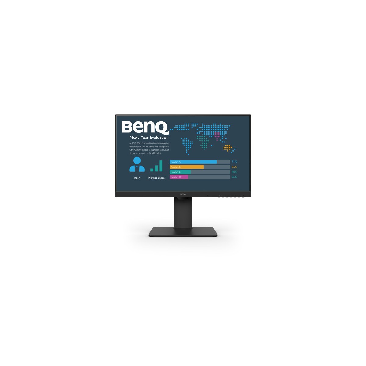 MONITOR BENQ BUSINESS BL2486TC 238 IPS 1080P FHD USB C 65W  100HZ EYE CARE ERGONoMICO HUB USB  99 SRGB HDMI DP TUV