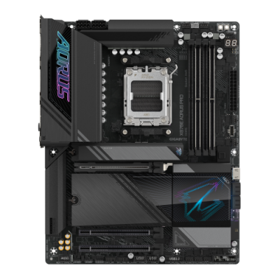 GIGABYTE Placa base X870E AORUS PRO Compatible con CPUs AMD Ryzen 9000 VRM digital de 1622 fases hasta 8000MHz DDR5 OC 4xPCIe 5