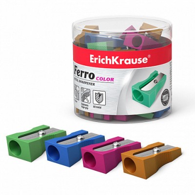 SACAPUNTAS DE ALUMINIO FERRO COLOR VARIOUS COLORES ERICH KRAUSE 38014