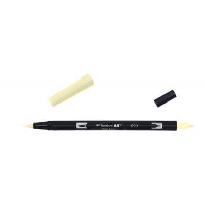 ROTULADOR DOBLE PUNTA PINCEL DUAL BRUSH 090 COLOR BABY YELLOW TOMBOW ABT 090