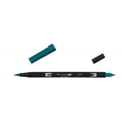 ROTULADOR DOBLE PUNTA PINCEL DUAL BRUSH 277 COLOR DARK GREEN TOMBOW ABT 277