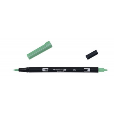 ROTULADOR DOBLE PUNTA PINCEL DUAL BRUSH 312 COLOR HOLLY GREEN TOMBOW ABT 312