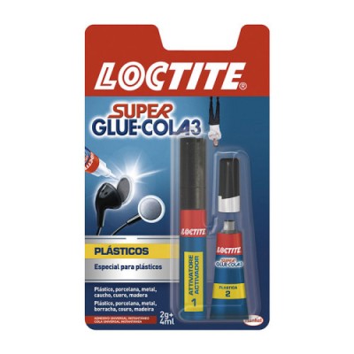 LOCTITE SUPERGLUE 3 PLaSTICOS DIFiCILES BL 4 ML 2 GR LOCTITE 2642430