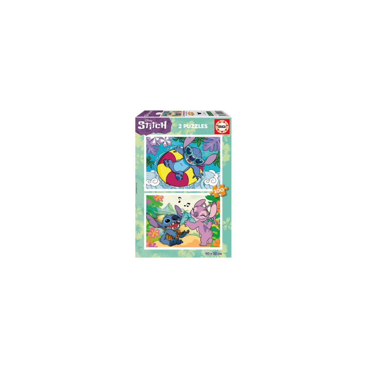 CAJA PUZZLE 2X100 STITCH EDUCA BORRAS 19998