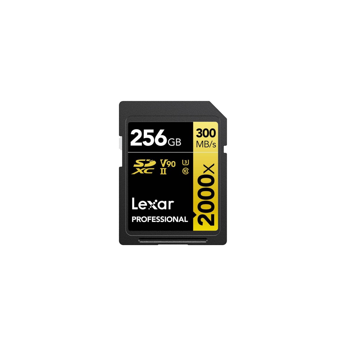 LEXAR 256GB PROFESSIONAL 2000X SDXC UHS II CARDS UP TO 300MB S READ 260MB S WRITE C10 V90 U3