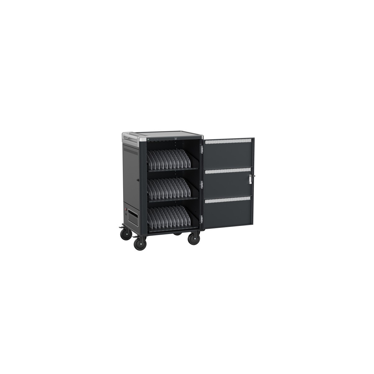 Ewent EW1701 carrito y armario de dispositivo portatil Armario de gestion y carga para dispositivos portatiles Negro Gris