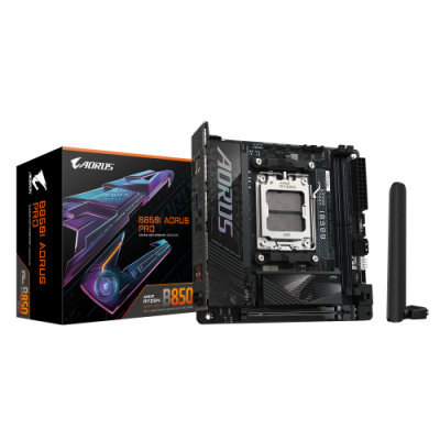 GIGABYTE B850I AORUS PRO Placa Base Compatible con procesadores AMD Ryzen Serie 9000 VRM digital de 821 fases hasta 8400MHz DDR