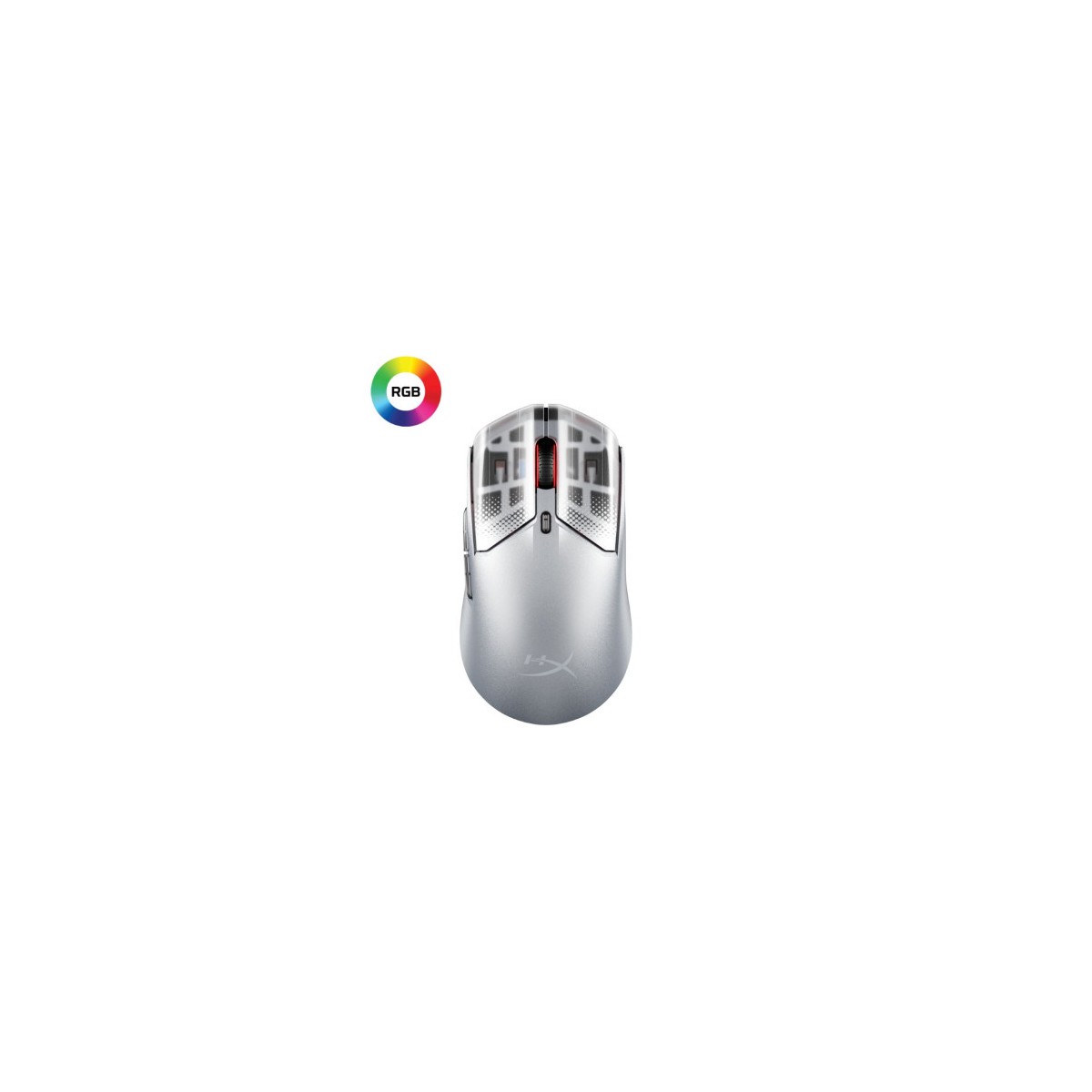 HP Raton gaming inalambrico HyperX Pulsefire Haste 2 S plateado