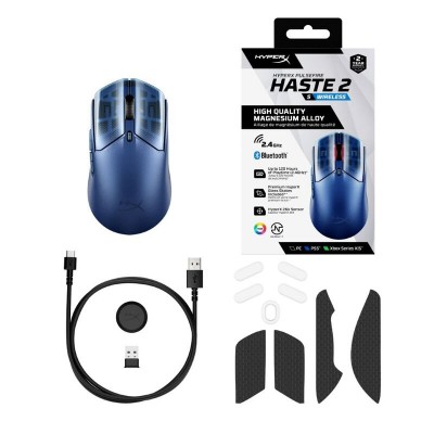 HP Raton gaming inalambrico HyperX Pulsefire Haste 2 S azul marino