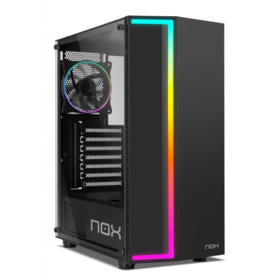 NOX CAJA ATX INFINITY GAMMA SEMITORRE ARGB RAINBOW LATERAL CRISTAL TEMPLADO