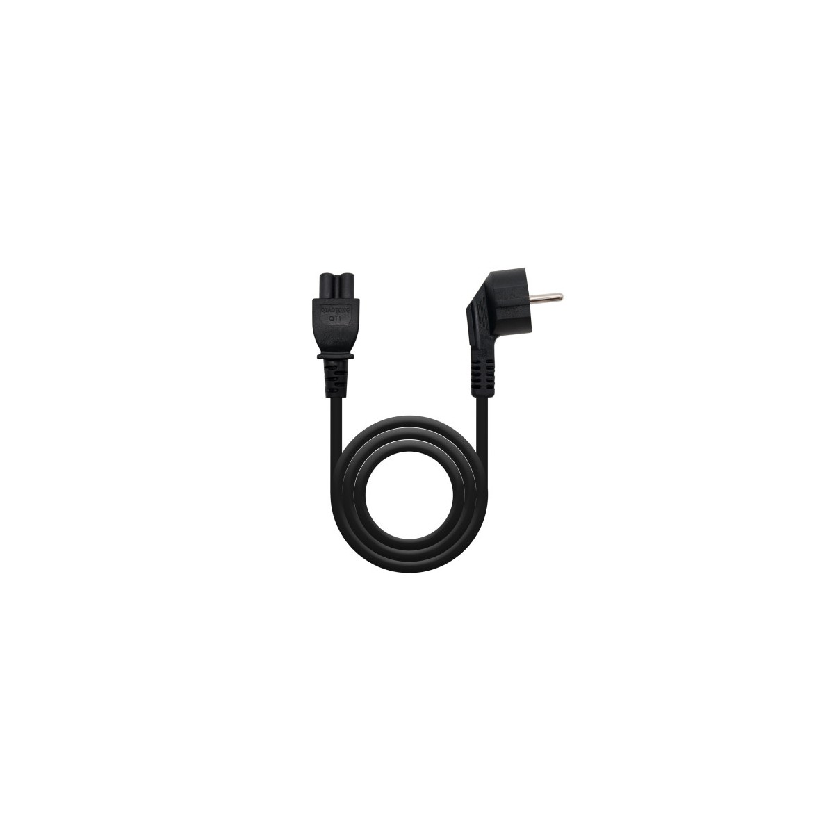 Nanocable Cable de Alimentacion Trebol CEE7 acodado M C5 H Negro 3 m