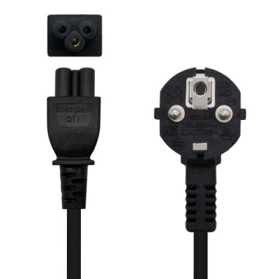 Nanocable Cable de Alimentacion Trebol CEE7 acodado M C5 H Negro 3 m