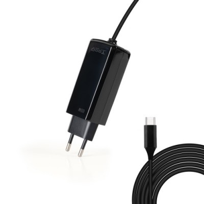 TooQ Cargador de portatil GAN USB C PD 45W Negro