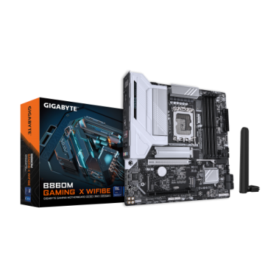 PLACA GIGABYTE B860M GAMING X WIFI6EINTEL1851B8604DDR5256GBHDMIDPUSB44SATA2M225GBELANWIFI6EBT533USB32MATX