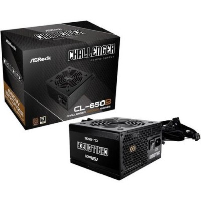 FUENTE ALIMENTACION ASROCK CL 650BPSU650W80 PLUS BRONZE120MMACTIVE PFCPCI E 62 pinx4SATA 5 pinx4