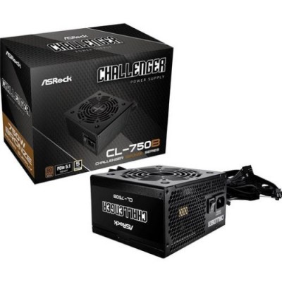 FUENTE ALIMENTACION ASROCK CL 750BPSU750W80 PLUS BRONZE120MMACTIVE PFCPCI E 51 124pinx1PCI E 62 pinx4SATA 5 pinx4