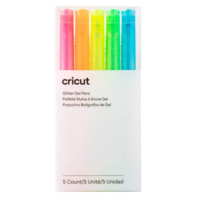 Cricut 2009961 boligrafo de gel Boligrafo de gel con tapa Azul Verde Naranja Rosa Amarillo 5 piezas