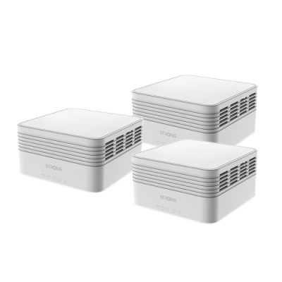 Strong MESHTRIAX3000 sistema Wi Fi Mesh Wi Fi en malla Doble banda 24 GHz 5 GHz Wi Fi 6 80211ax Blanco 3 Interno
