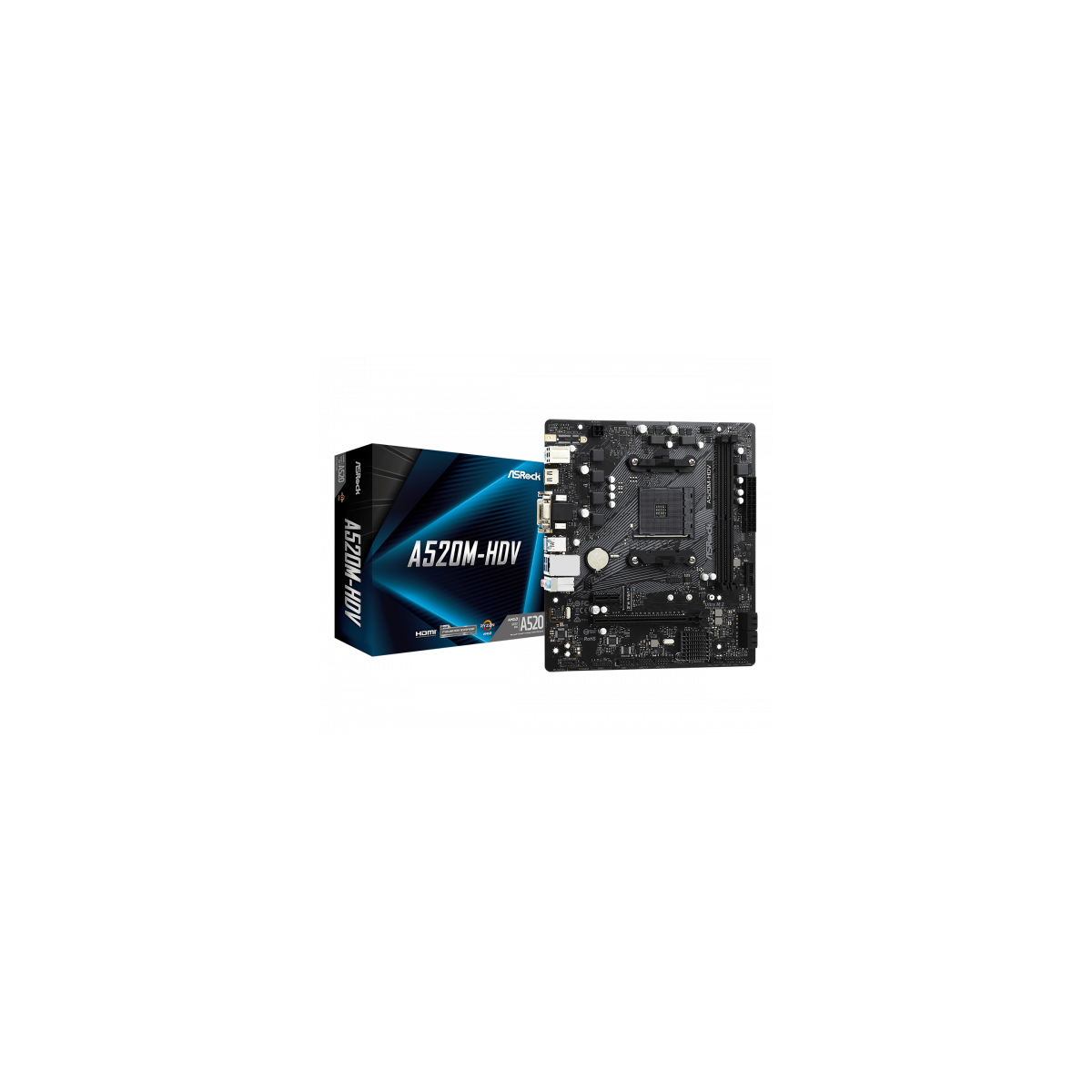 PLACA ASROCK A520M HDVAMDAM4A5202DDR4MATX