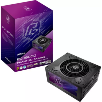 FUENTE ALIMENTACION ASROCK PG 1600GPSU1600W80 PLUS GOLD135MMMODULARPCI E 51 124pinx2PCI E 62 pinx8SATA 5 pinx12