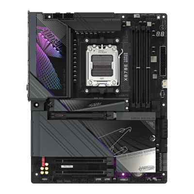 GIGABYTE Placa base X870E AORUS MASTER Compatible con CPUs AMD Ryzen 9000 VRM digital de 1622 fases hasta 8200MHz DDR5 OC 4xPCI