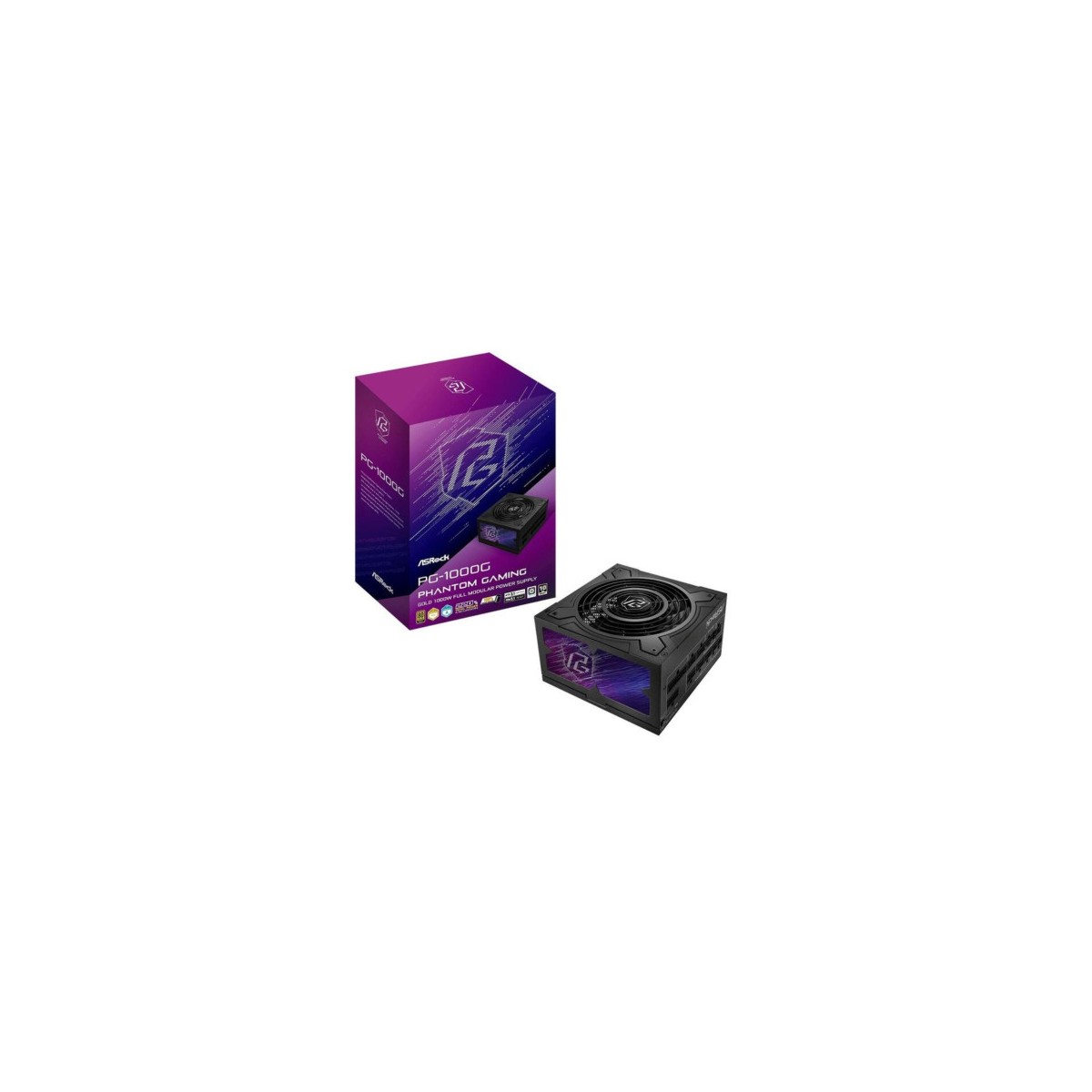 FUENTE ALIMENTACION ASROCK PG 1000GPSU1000W80 PLUS GOLD A135MMMODULARPCI E 51 124pinx1PCI E 62 pinx3SATA 5 pinx9