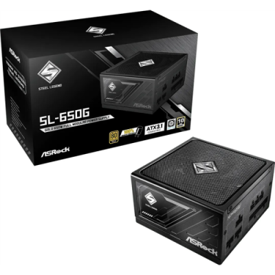 FUENTE ALIMENTACION ASROCK SL 650GPSU650W80 PLUS GOLD135MMMODULARPCI E 51 124pinx1PCI E 62 pinx3SATA 5 pinx9