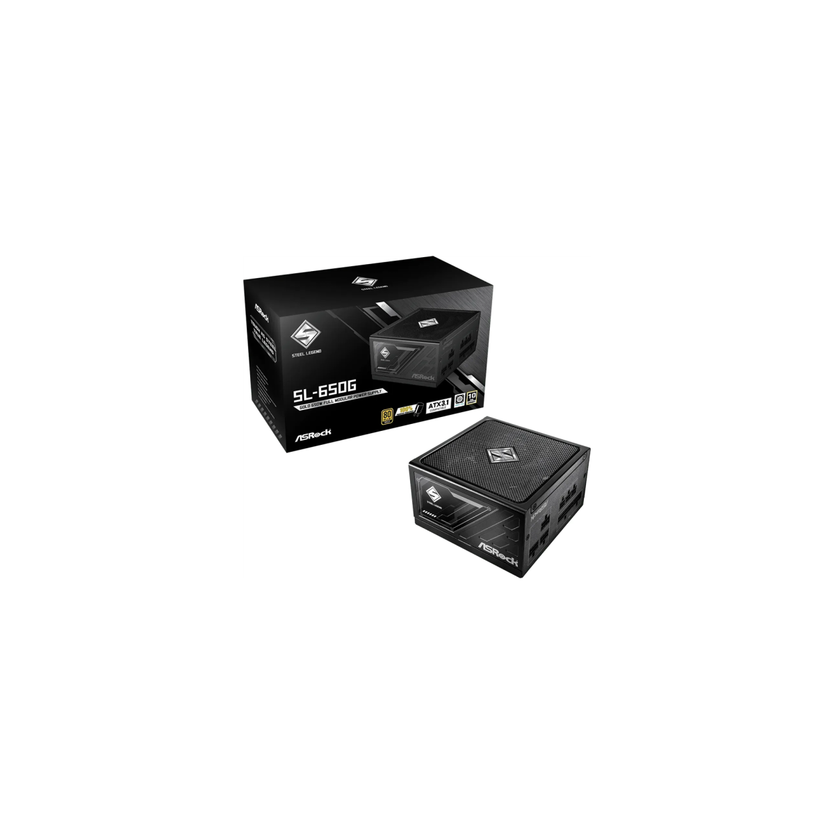 FUENTE ALIMENTACION ASROCK SL 650GPSU650W80 PLUS GOLD135MMMODULARPCI E 51 124pinx1PCI E 62 pinx3SATA 5 pinx9