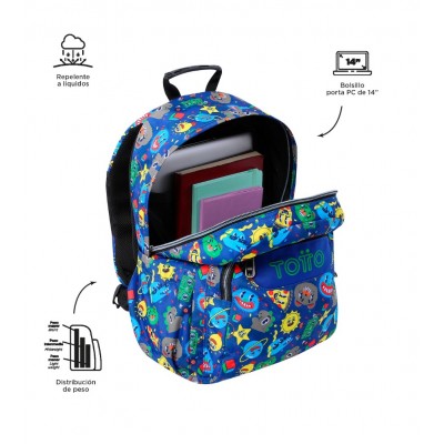 MOCHILA ACUARELES TELLO 33 X 44 X 14 20L TOTTO MA04ECO021 2416N 8JZ