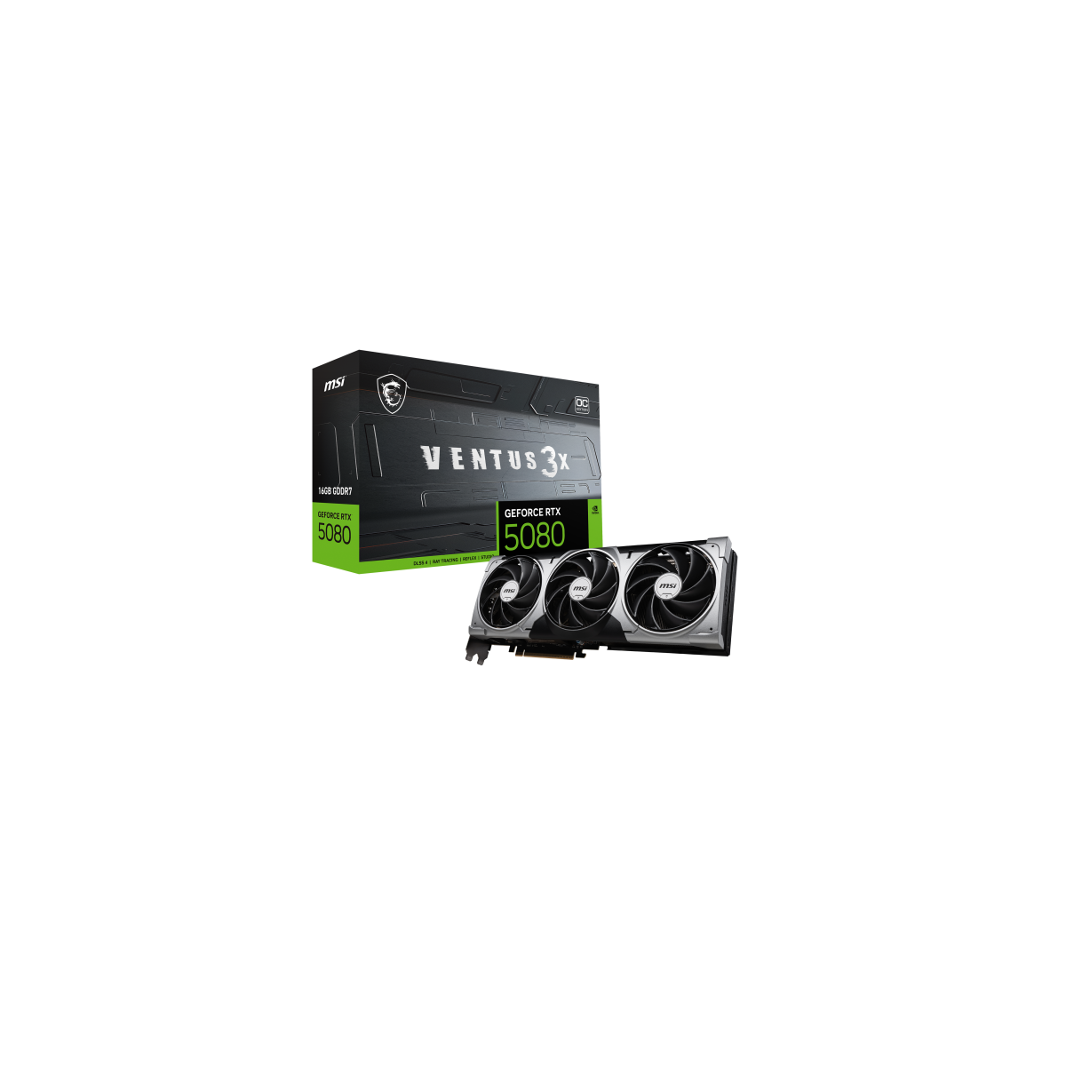 MSI VENTUS GeForce RTX5080 16G 3X OC NVIDIA GeForce RTX 5080 16 GB GDDR7