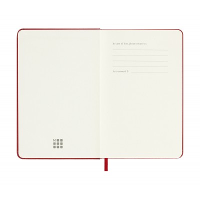 AGENDA 18M 2025 2026 SEMANAL P 9 X 14 CM ROJO TAPA DURA MOLESKINE DHF218WN2Y26