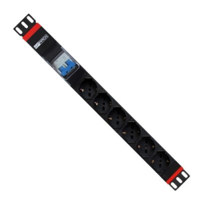 WP WPN PDU G02 06 unidad de distribucion de energia PDU 6 salidas AC 1U Negro Rojo