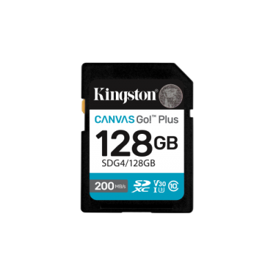 Kingston Technology 128GB SDXC Canvas Go Plus Gen4 200MB s C10 UHS I U3 V30