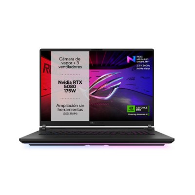 ASUS ROG Strix SCAR 18 G835LW SA017W Ordenador Portatil Gaming de 18 WQXGA 240Hz Intel Core Ultra 9 275HX 64GB RAM 2TB 2TB SSD 