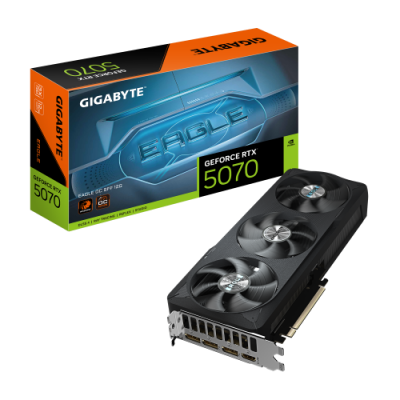 GIGABYTE GeForce RTX 5070 EAGLE OC SFF 12G Tarjeta Grafica 12GB GDDR7 192 bits PCI E 50 XXXX MHz Core Clock 3 x DP 21a 1 x HDMI