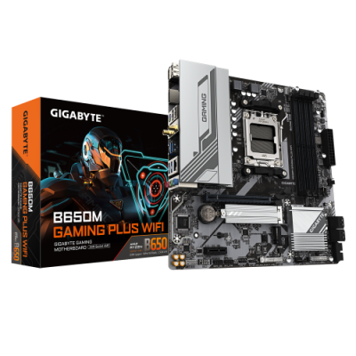 GIGABYTE B650M GAMING PLUS WIFI Placa base Procesadores AMD Ryzen 9000 VRM de 522 fases hasta 8000 MHz DDR5 2xPCIe 40 M2 LAN 25
